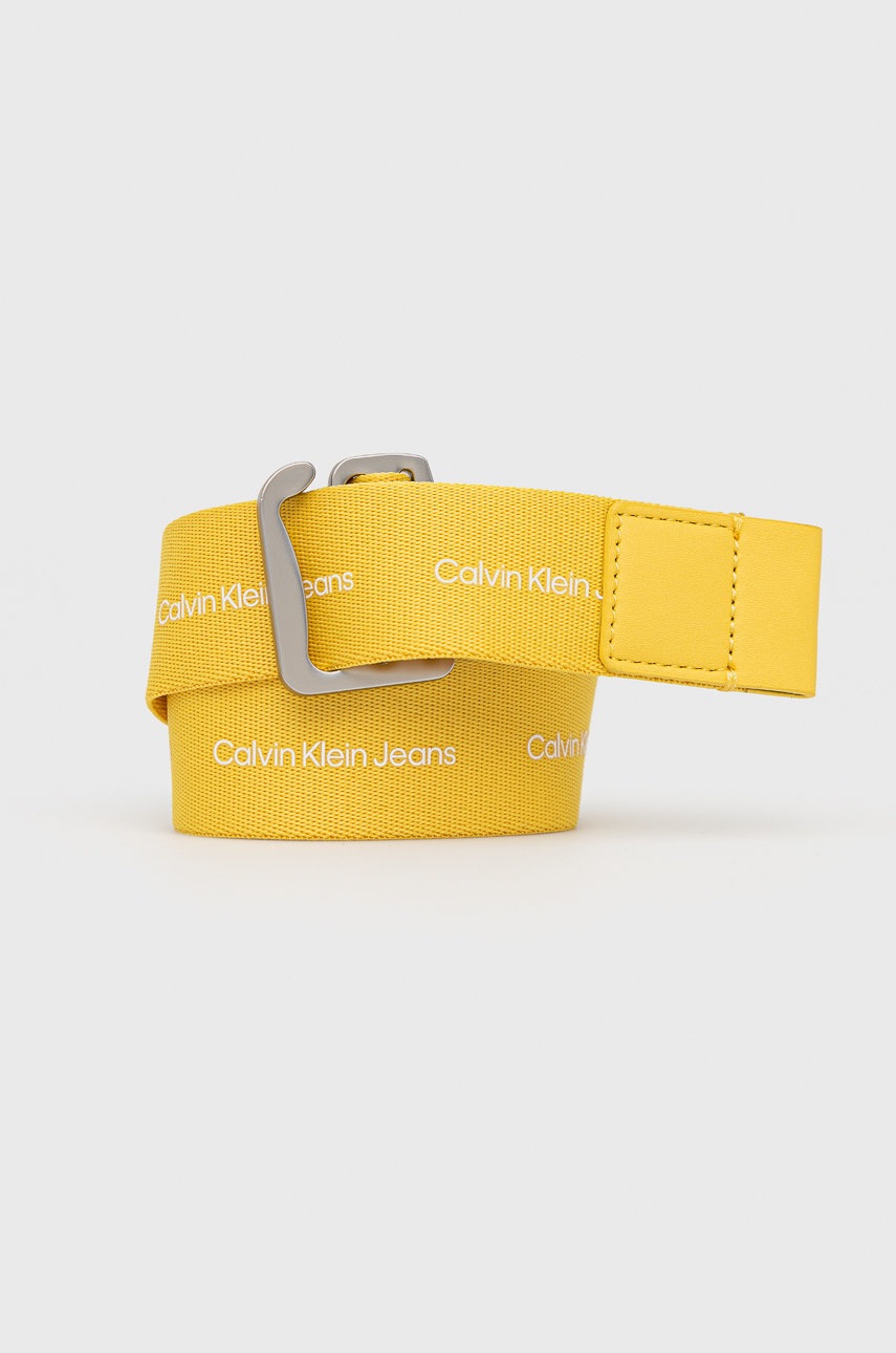 

Колан Calvin Klein Jeans мъжки в жълто, Жълт