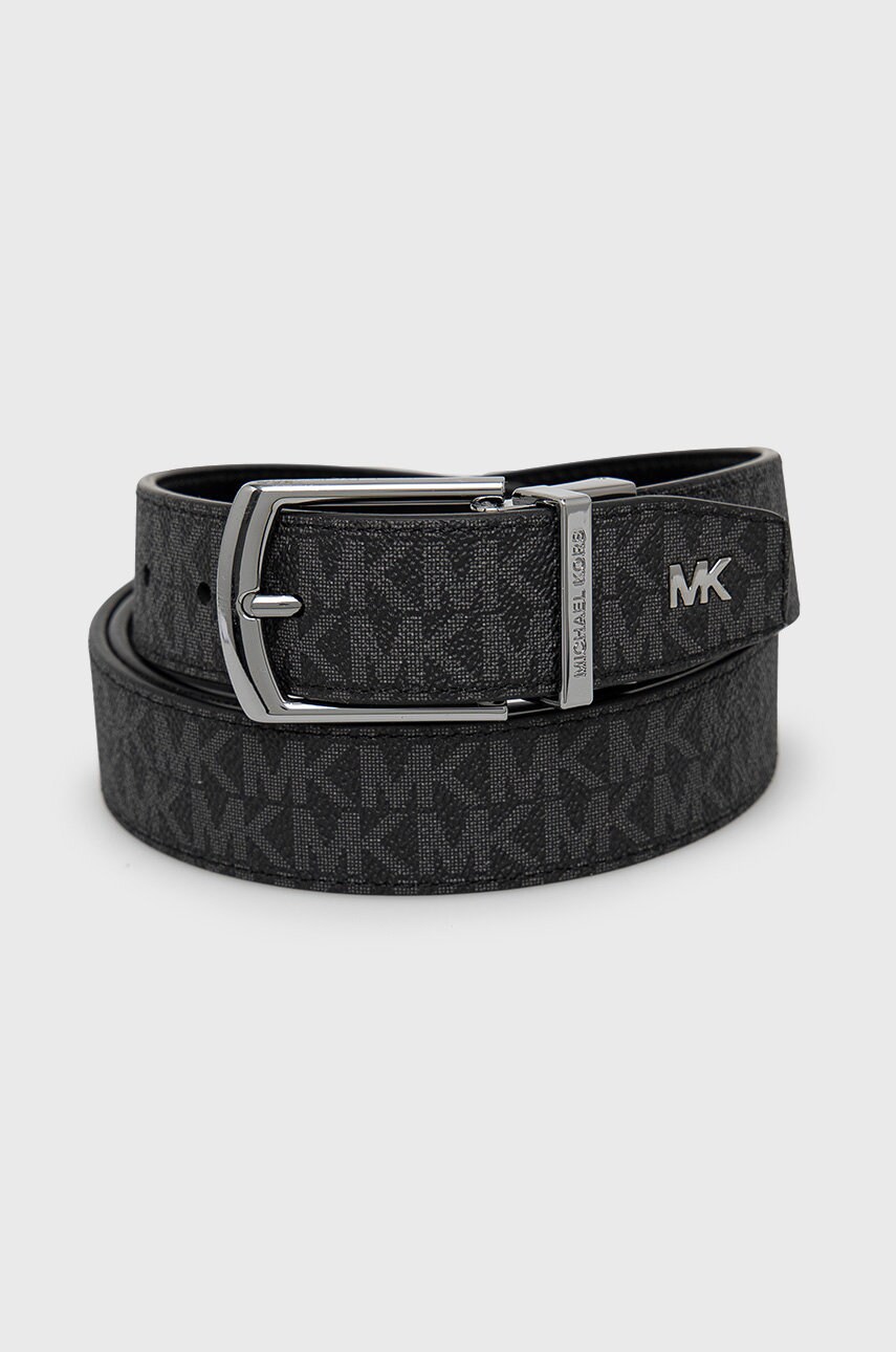 

Кожен колан с две лица Michael Kors мъжки в черно, Черен