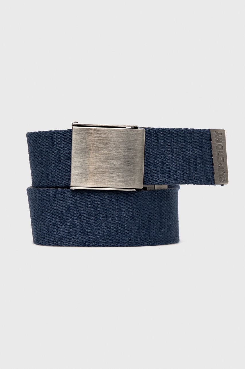 Superdry curea cu doua fete barbati, culoarea albastru marin