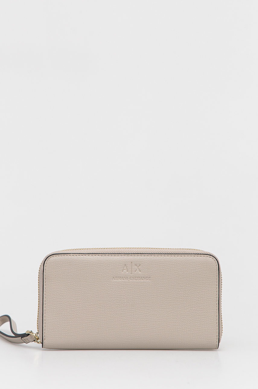 

Портфейл Armani Exchange дамски в бежово, Бежов