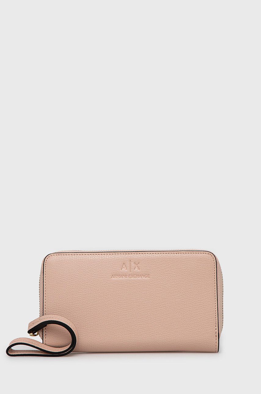 Armani Exchange portofel femei, culoarea roz answear.ro