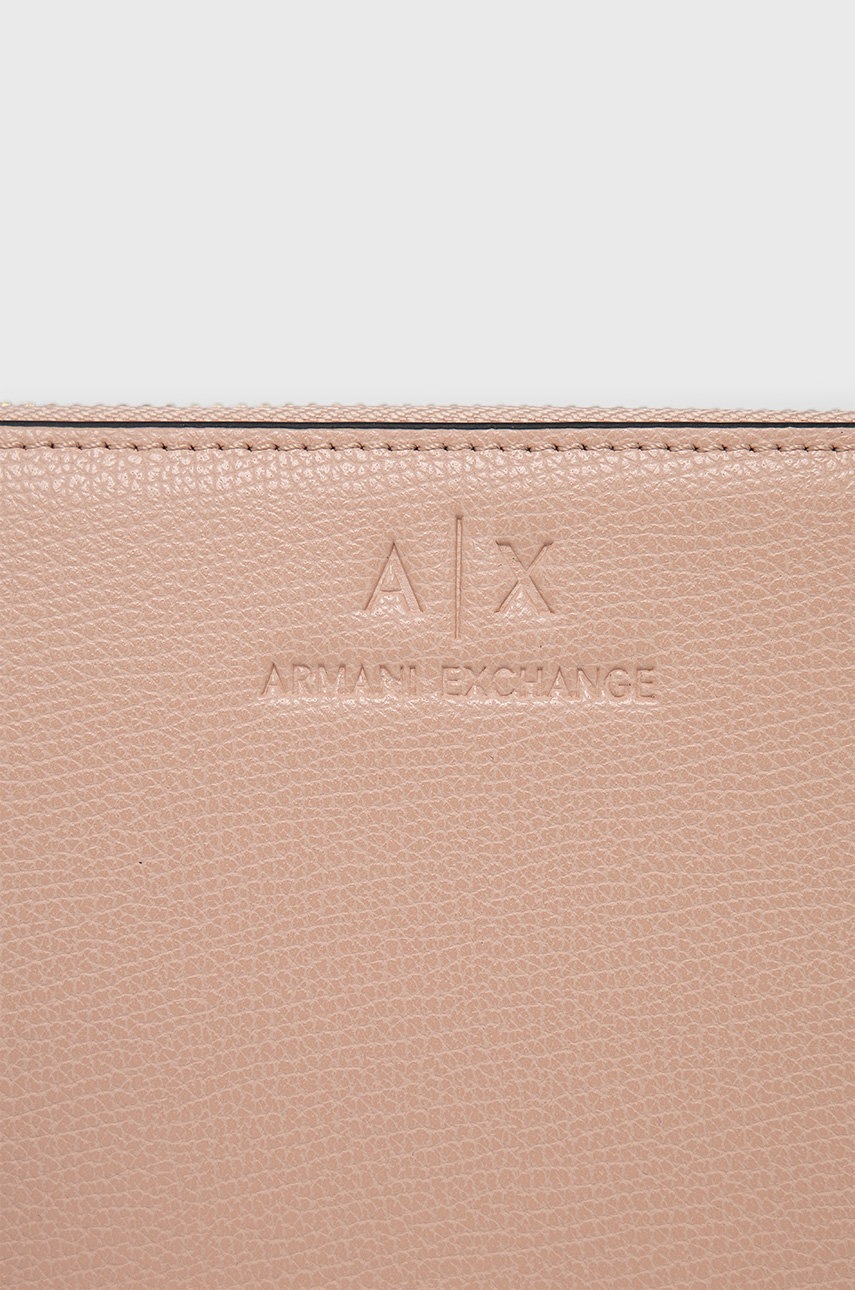 

Гаманець Armani Exchange жіночий колір рожевий
