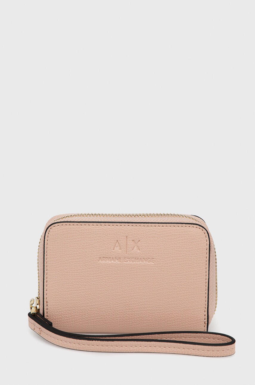 

Портфейл Armani Exchange дамски в розово, Розов