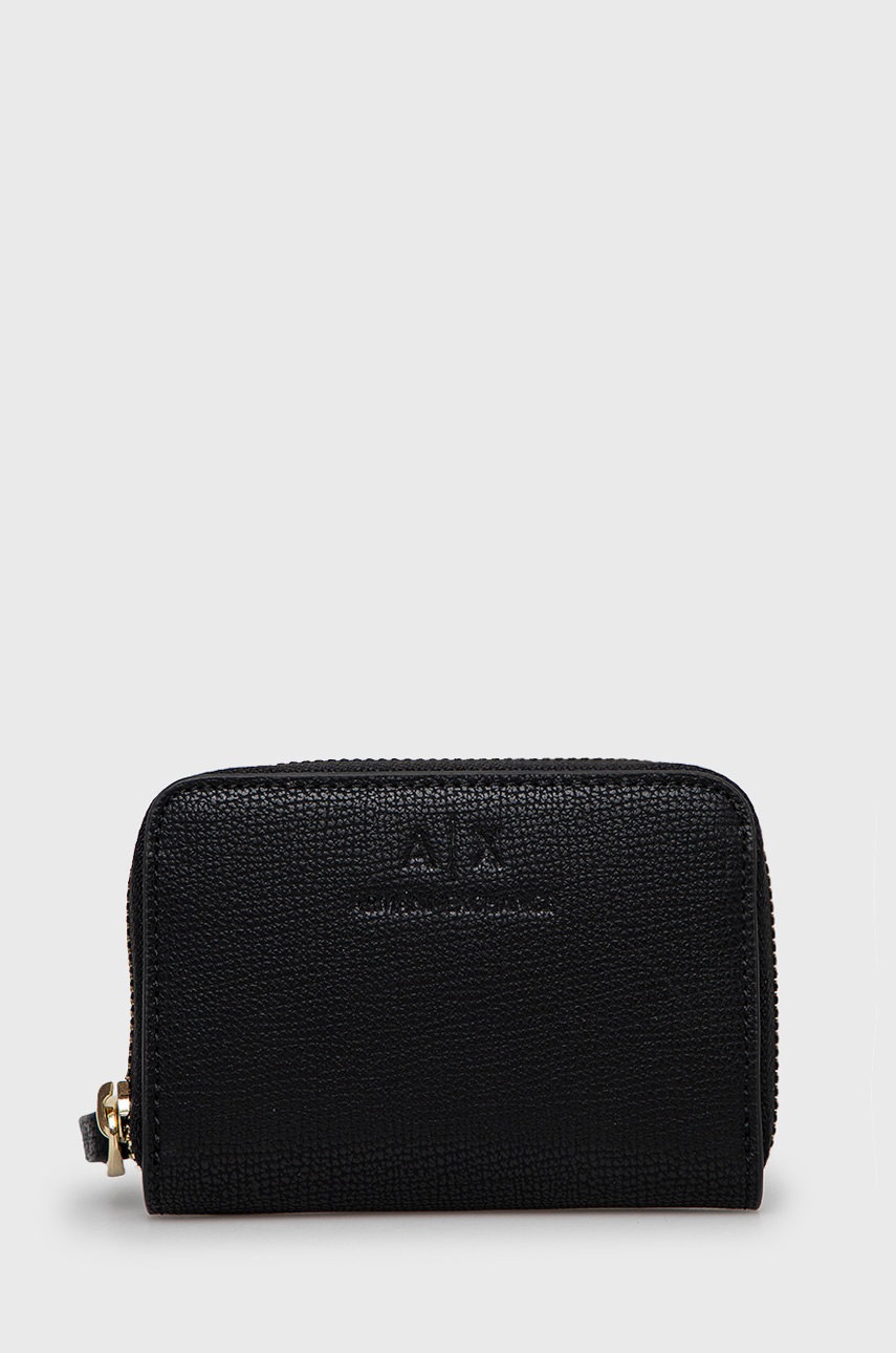 

Портфейл Armani Exchange дамски в черно, Черен