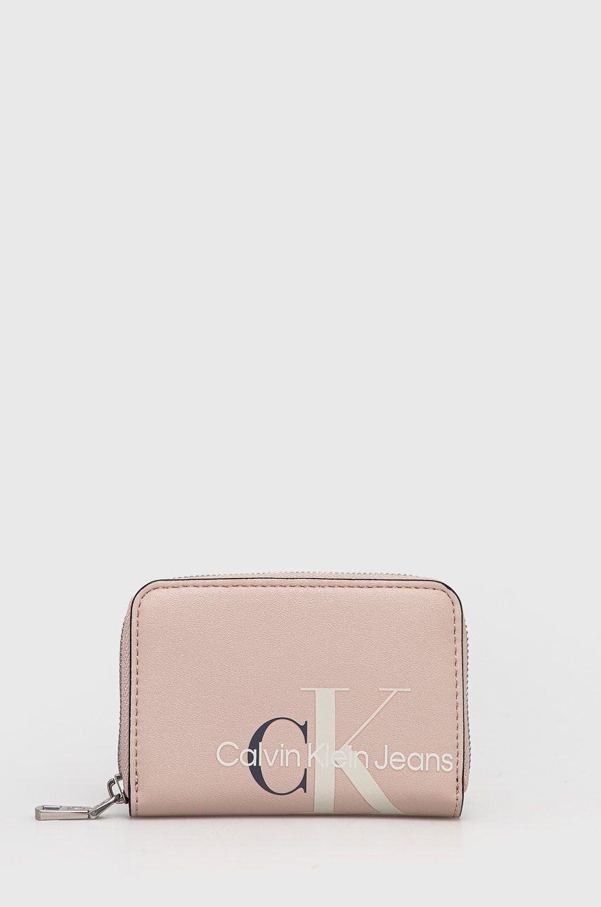 Calvin Klein Jeans Portfel damski kolor różowy