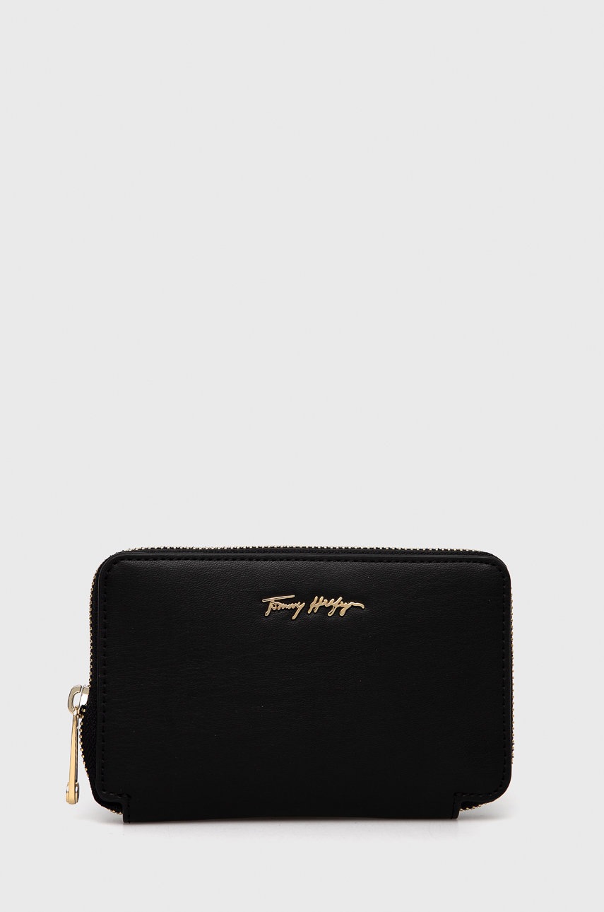 

Портфейл Tommy Hilfiger дамски в черно, Черен