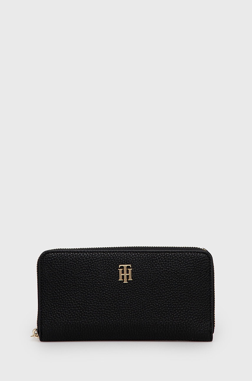 

Портфейл Tommy Hilfiger дамски в черно, Черен