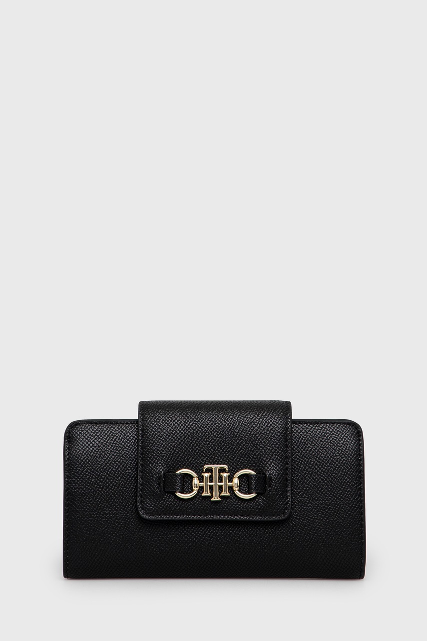 

Портфейл Tommy Hilfiger дамски в черно, Черен