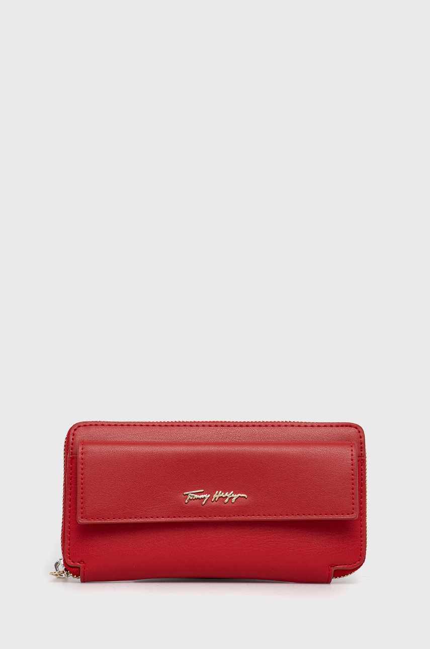 

Кошелек + брелок Tommy Hilfiger женский цвет красный