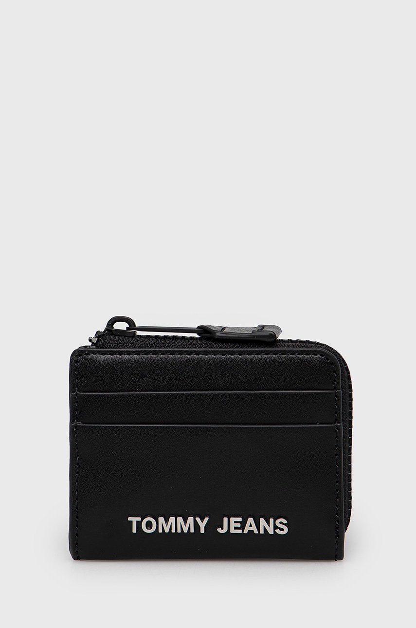 

Портфейл Tommy Jeans дамски в черно, Черен