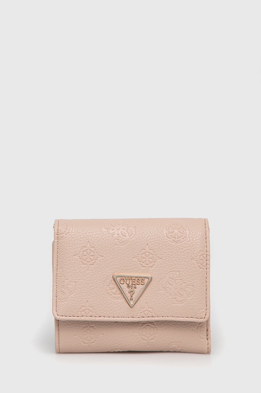 

Портфейл Guess дамски в прозрачен цвят, Бежов