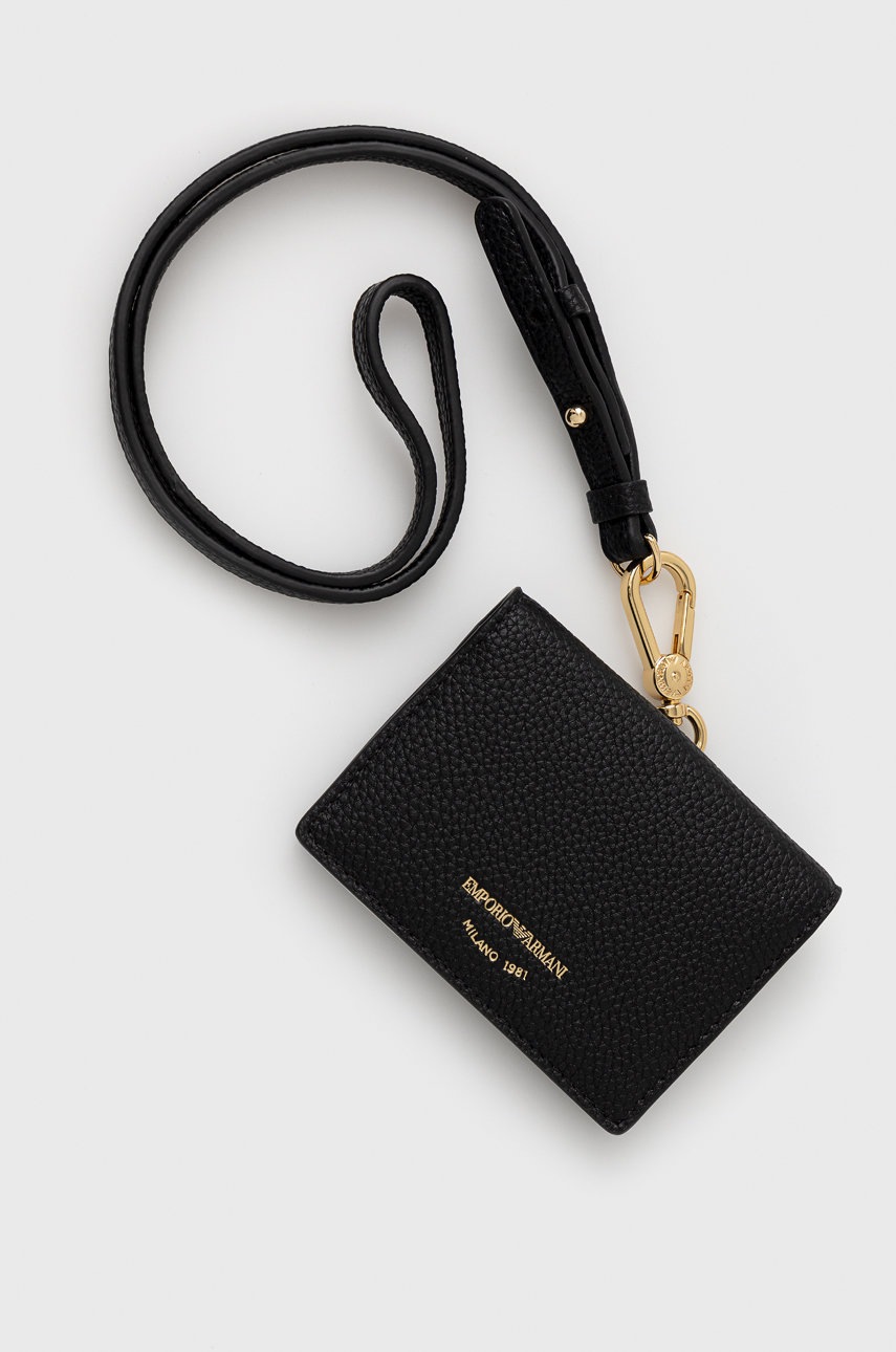 

Чохол на банківські карти Emporio Armani жіночий колір чорний