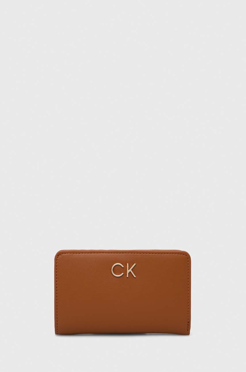 

Портфейл Calvin Klein дамски в черно, Кафяв