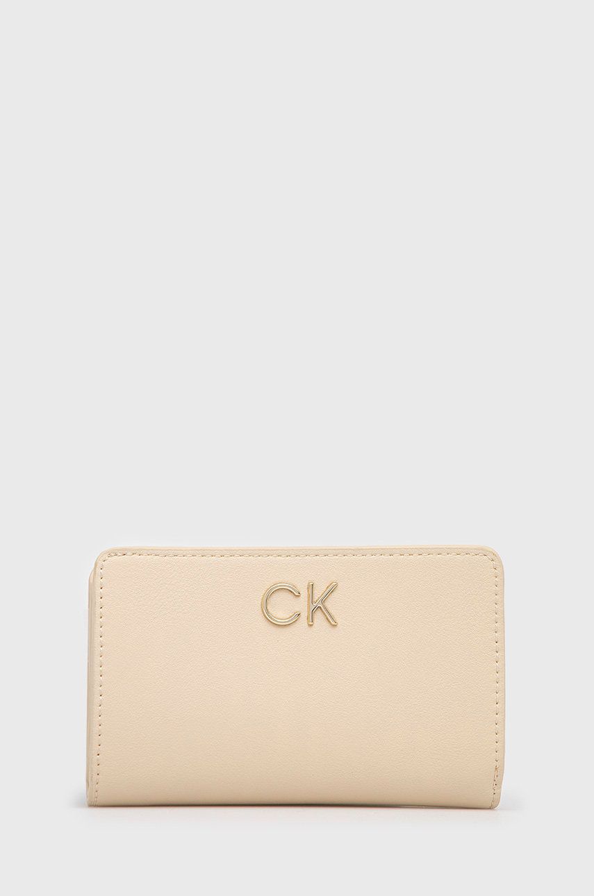 Calvin Klein portfel damski kolor bordowy