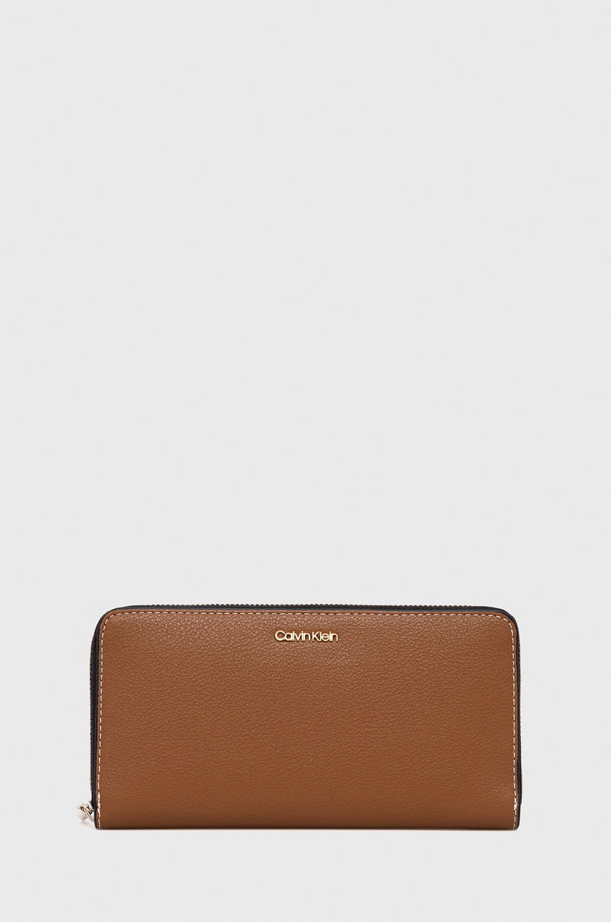 

Портфейл Calvin Klein дамски в кафяво, Кафяв