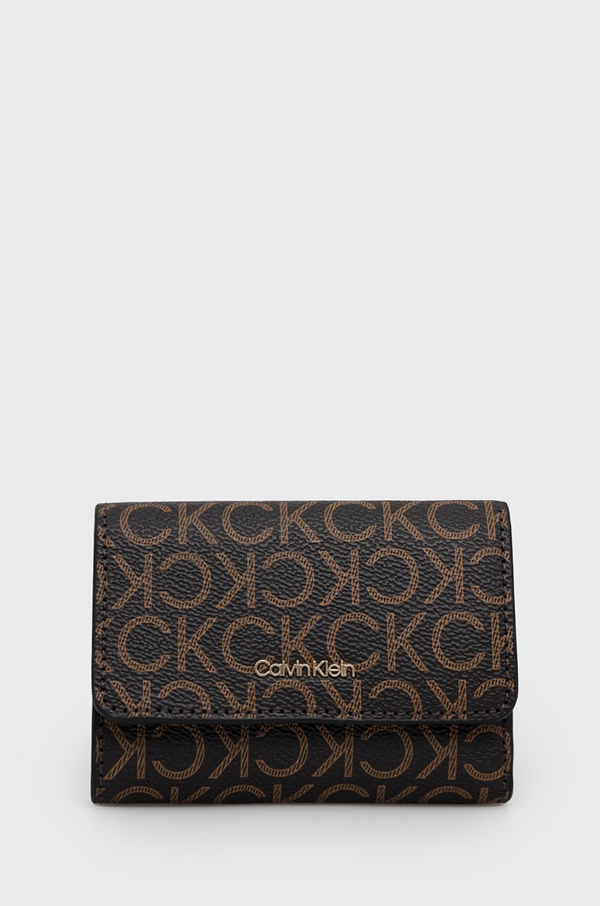 

Портфейл Calvin Klein дамски в кафяво, Кафяв