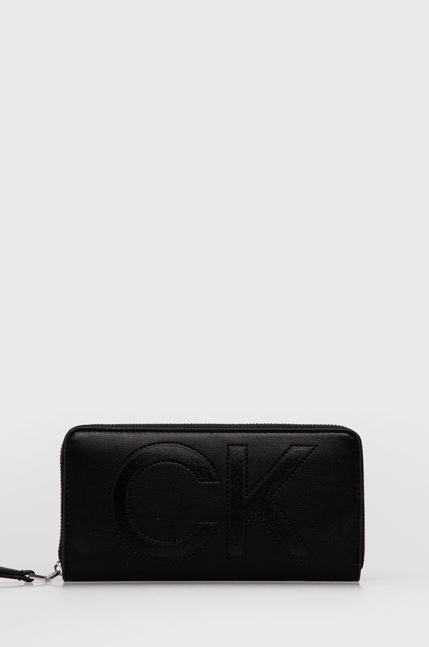 

Портфейл Calvin Klein дамски в черно, Черен