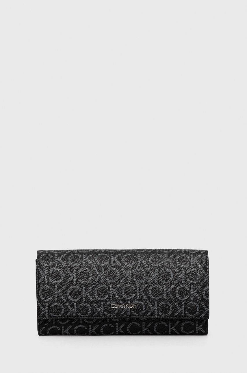 

Портфейл Calvin Klein дамски в черно, Черен