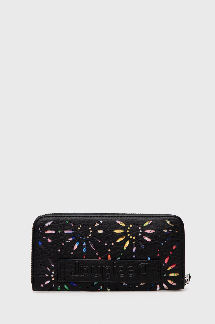 

Портфейл Desigual дамски в черно, Черен