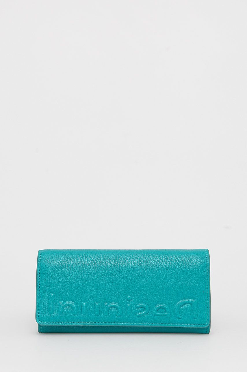 Desigual portofel si card holder femei, culoarea turcoaz 2023 ❤️ Pret Super answear imagine noua 2022