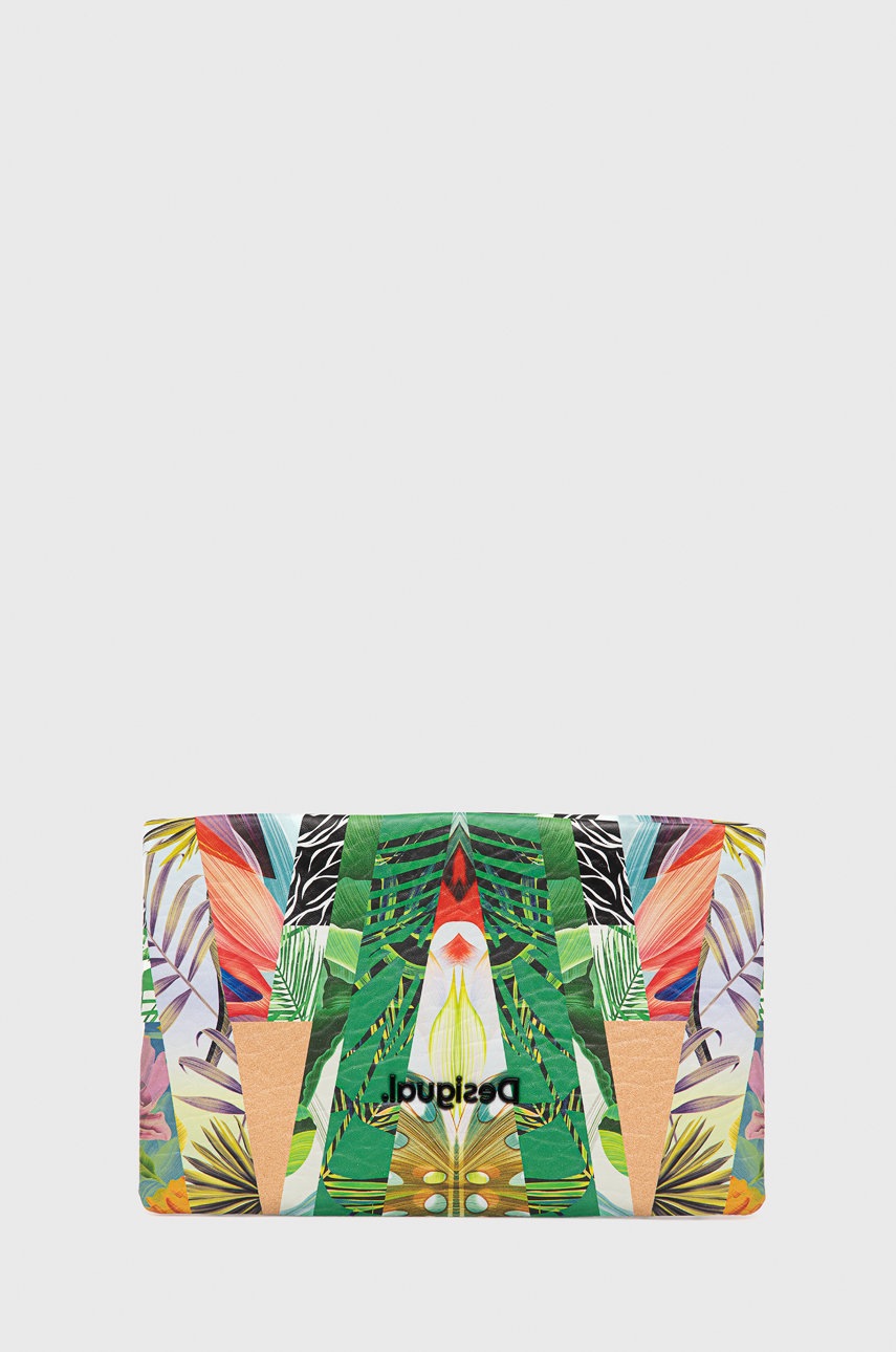 

Портфейл Desigual дамски в зелено, Зелен