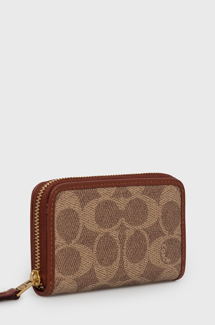 

Гаманець Coach жіночий колір коричневий