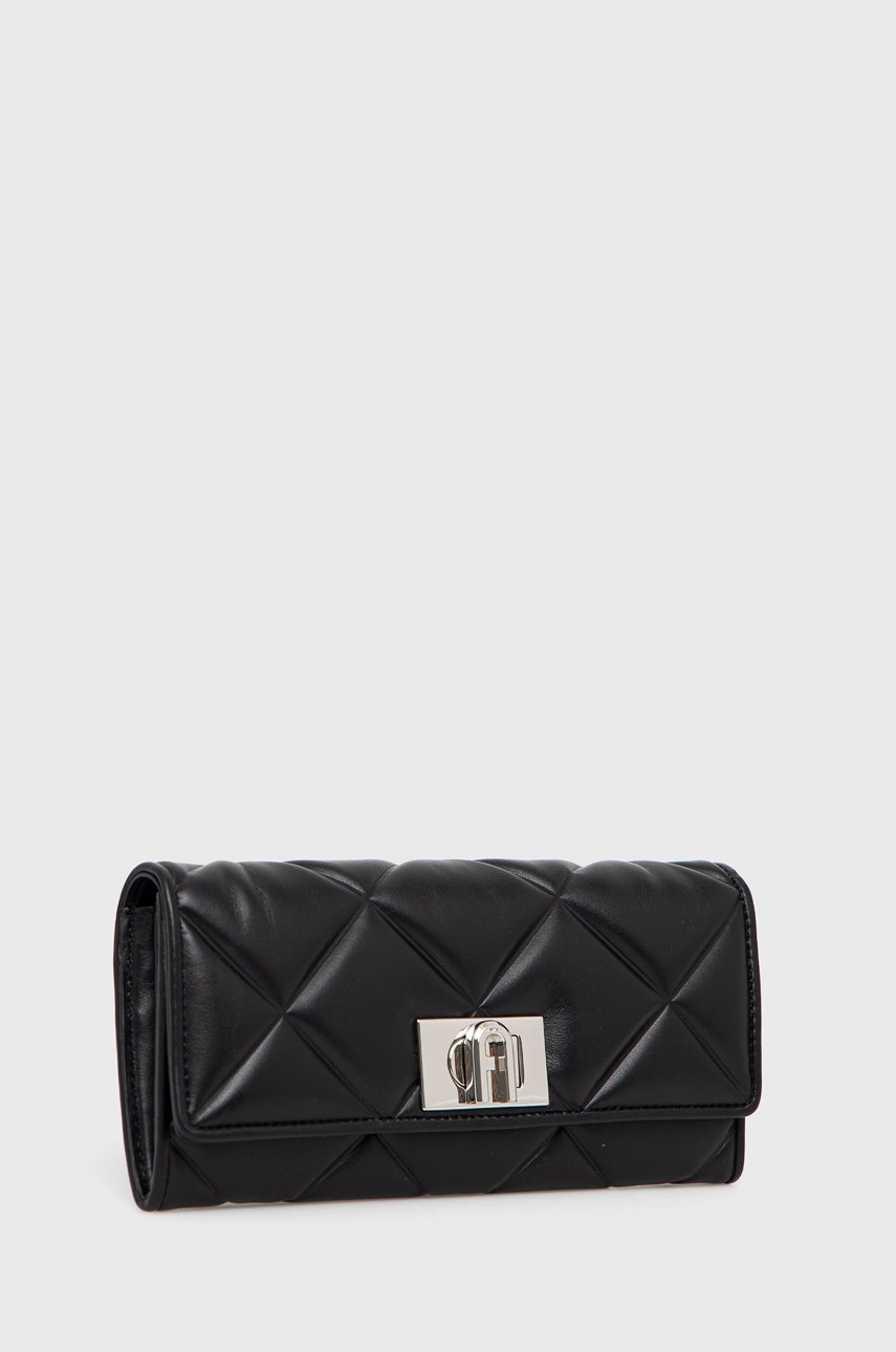 

Кожаный кошелек Furla 1927 женский цвет чёрный