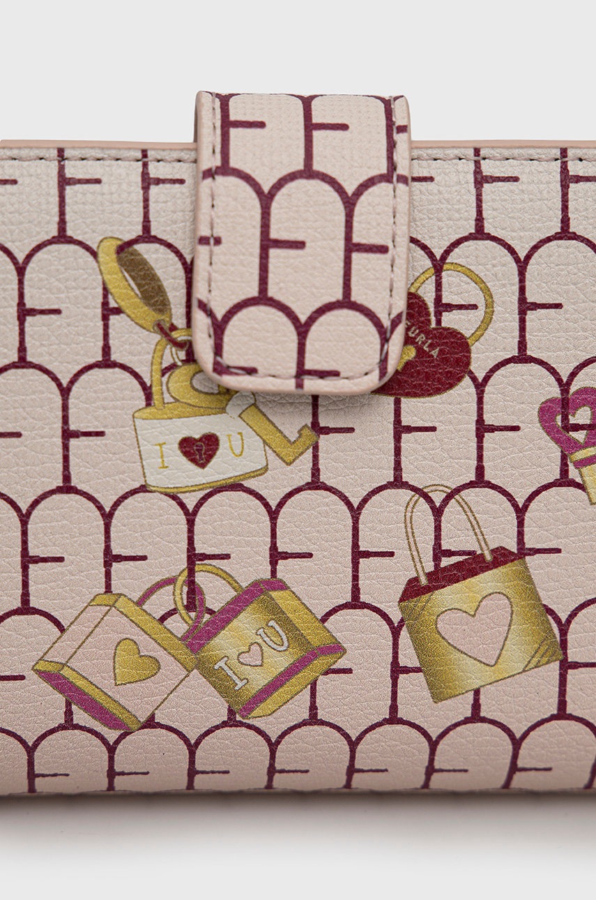 

Кожаный кошелек Furla Lovely женский цвет розовый
