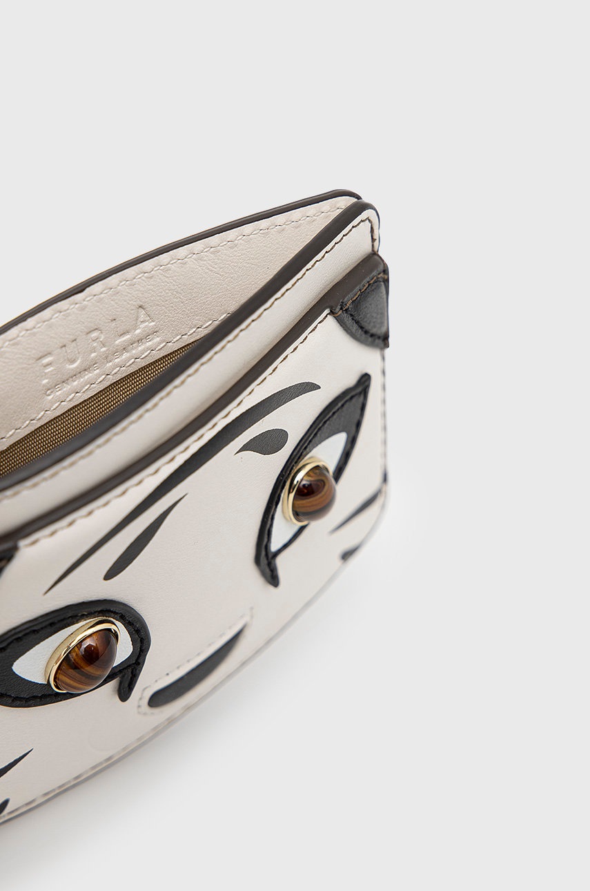 

Кожаный чехол на карты Furla женский цвет белый
