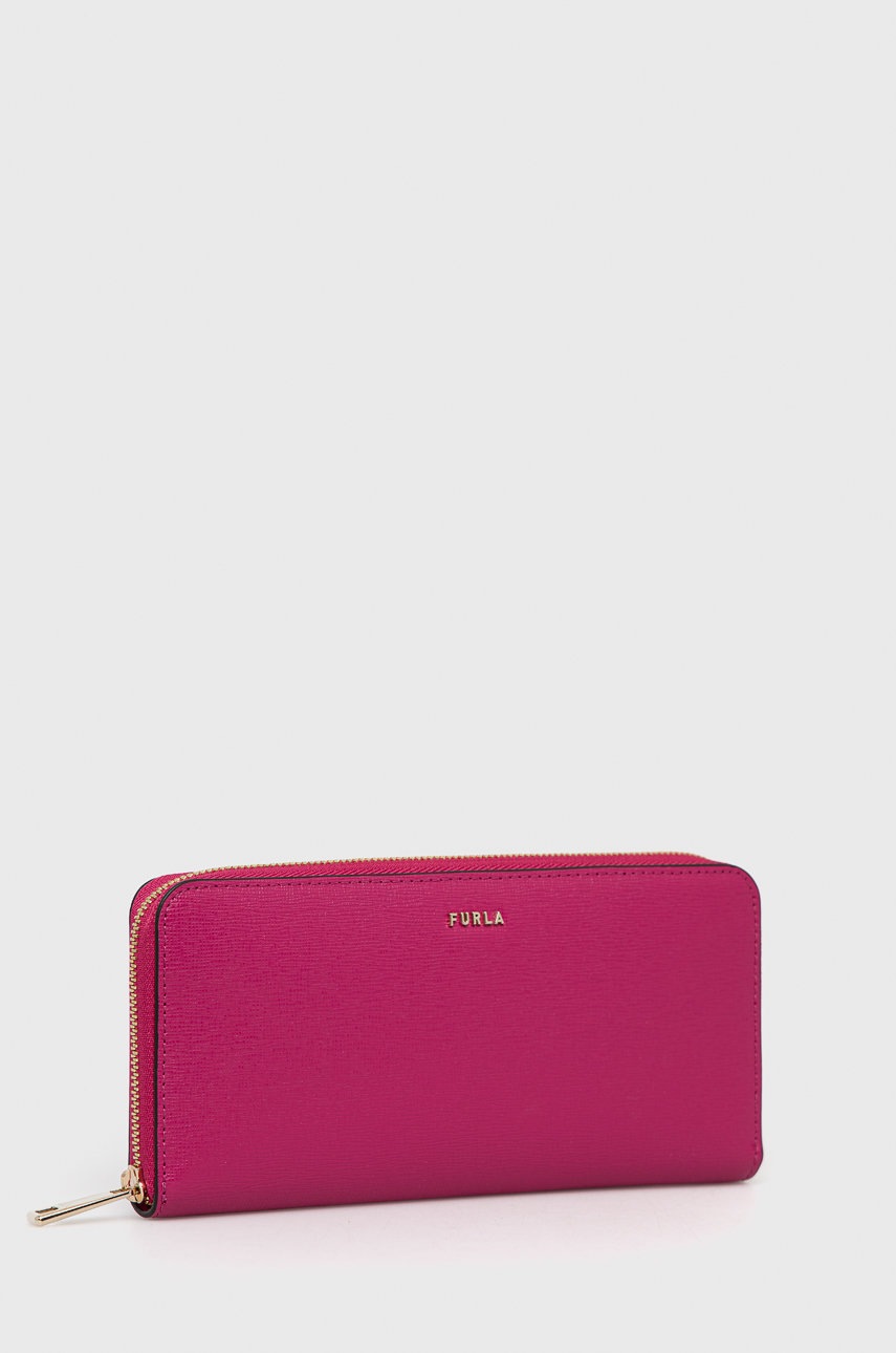 

Шкіряний гаманець Furla Babylon жіночий колір рожевий
