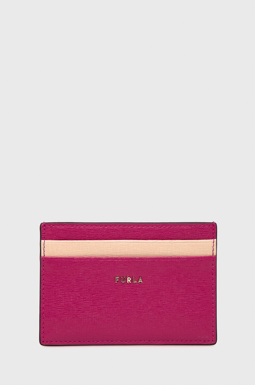 Furla carcasa din piele femei, culoarea roz