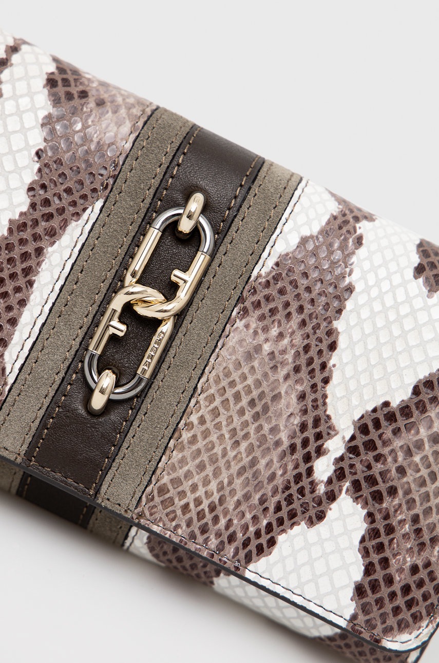 

Шкіряний гаманець Furla Sirena Chain жіночий колір сірий