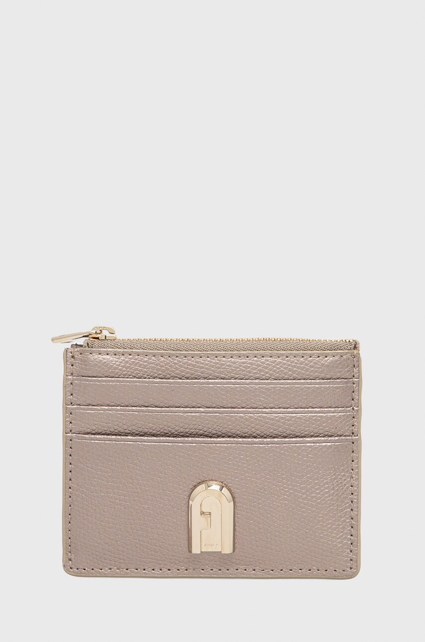 Furla carcasa din piele 1927 femei, culoarea galben