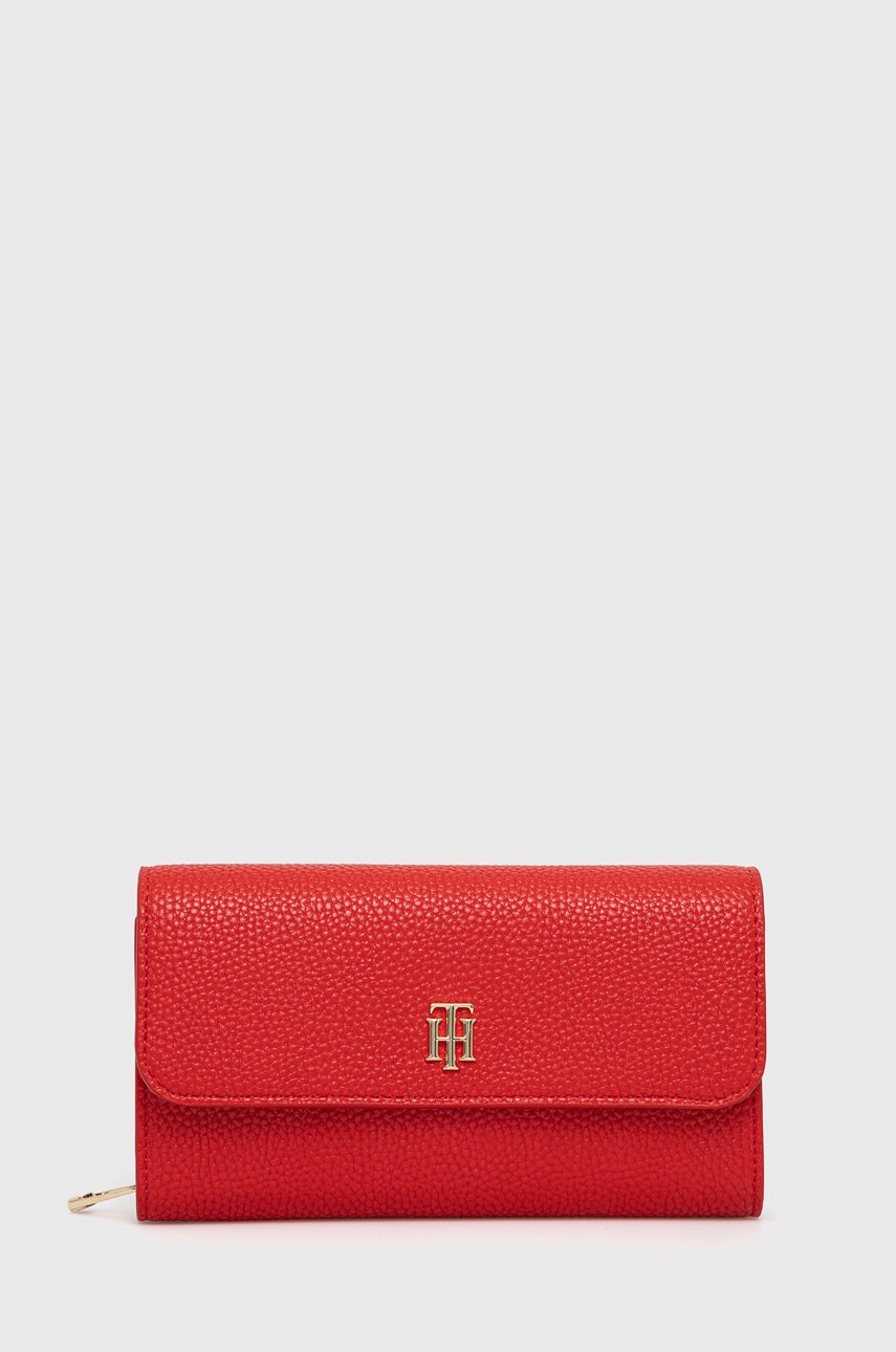 

Портфейл Tommy Hilfiger дамски в червено, Червен
