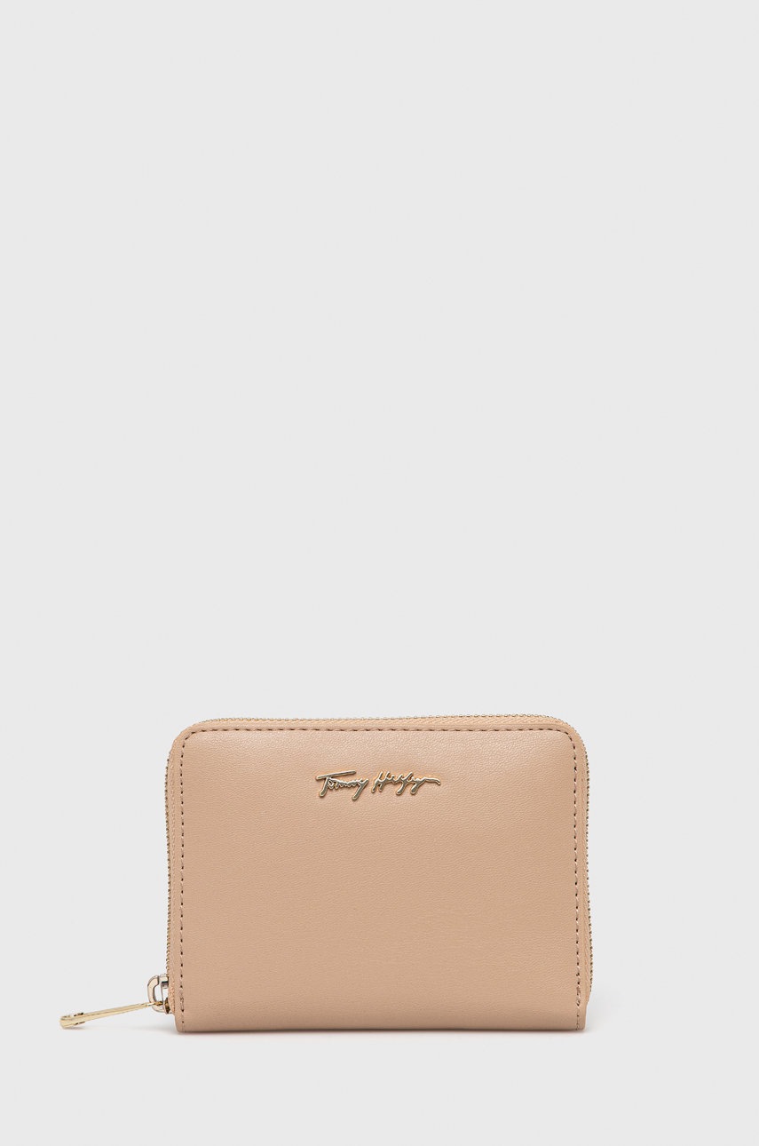 

Портфейл Tommy Hilfiger Iconic дамски в бежово, Бежов