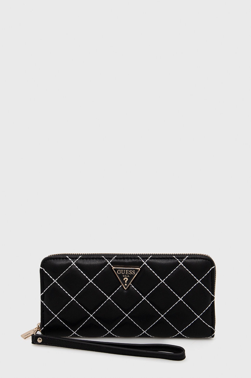 

Портфейл Guess дамски в черно, Черен