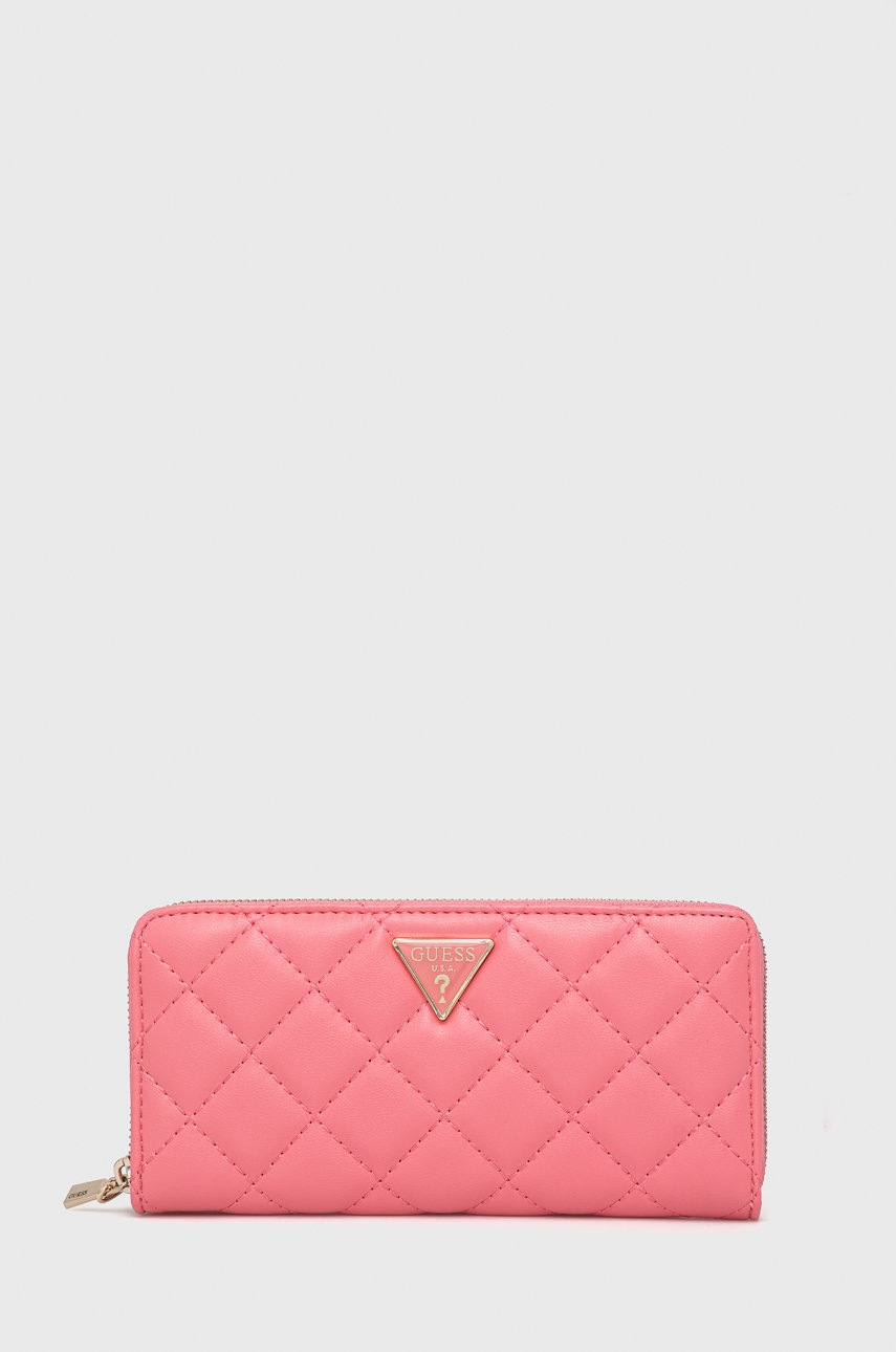 

Портфейл Guess дамски в розово, Розов