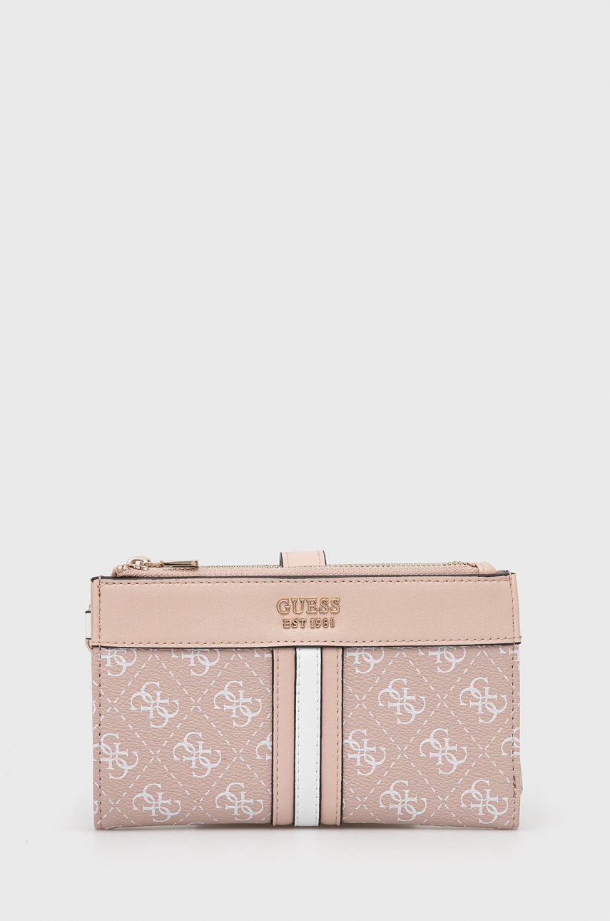 

Портфейл Guess дамски в бежово, Бежов