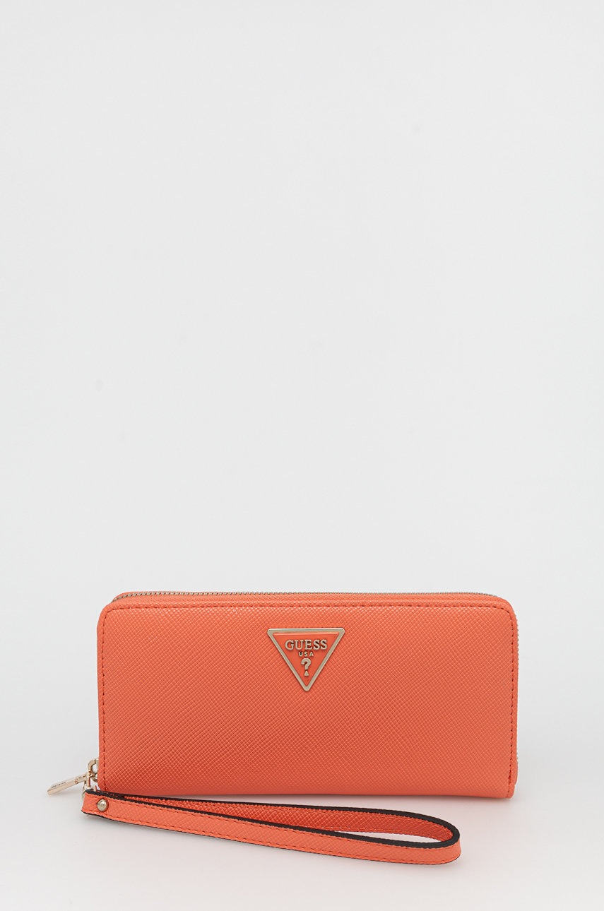 

Портфейл Guess дамски в оранжево, Оранжев