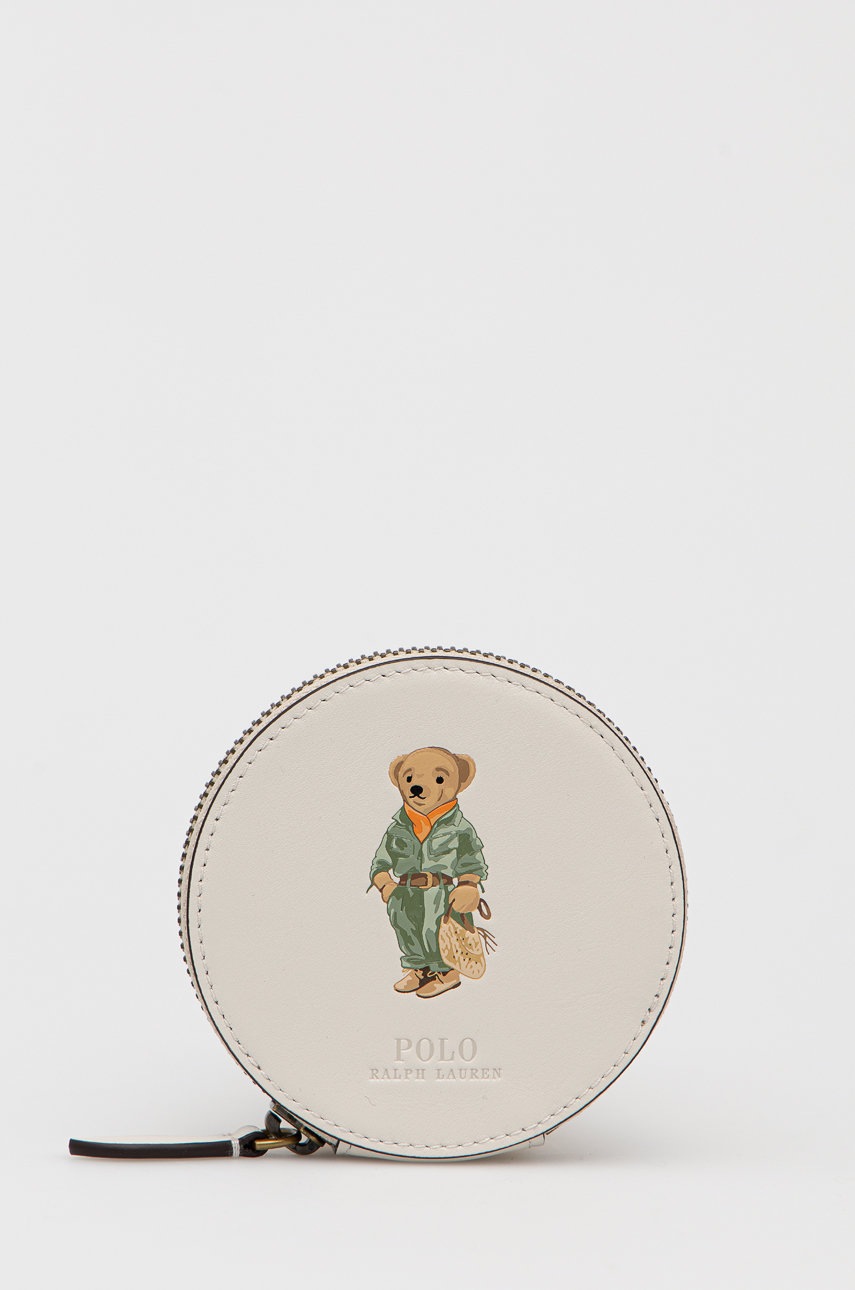 

Кожен портфейл Polo Ralph Lauren дамски в бежово, Бежов