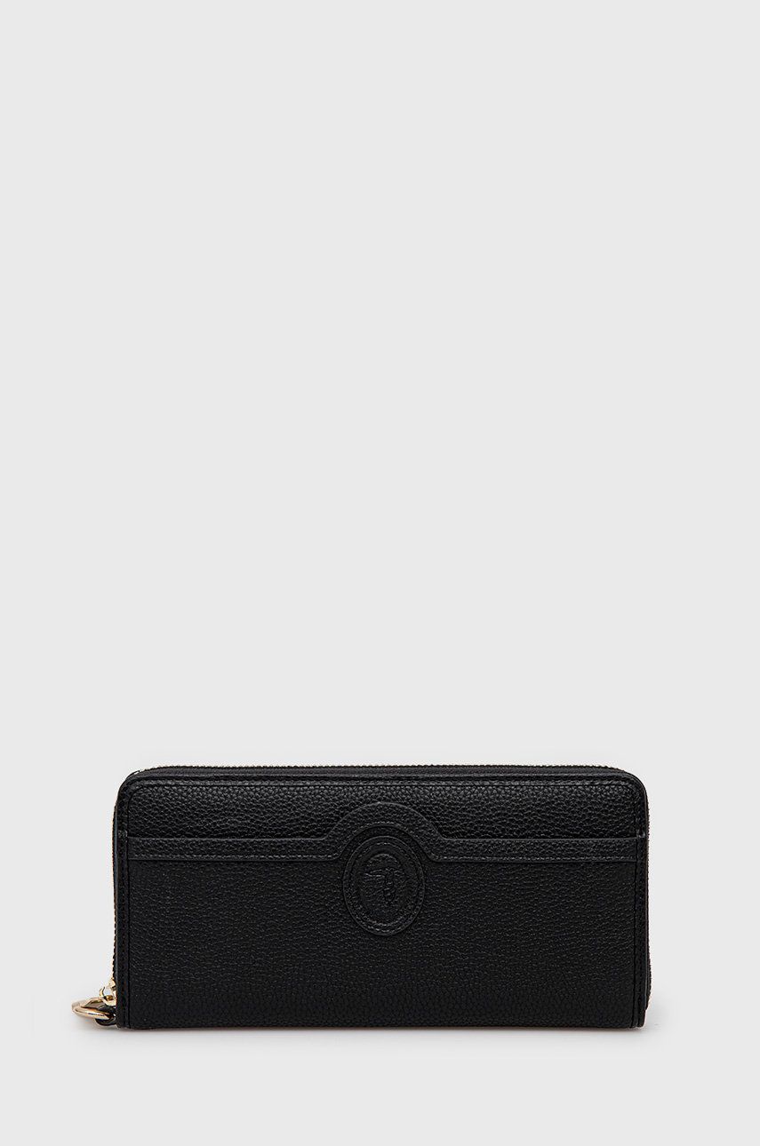 Trussardi portofel femei, culoarea negru ANSWEAR