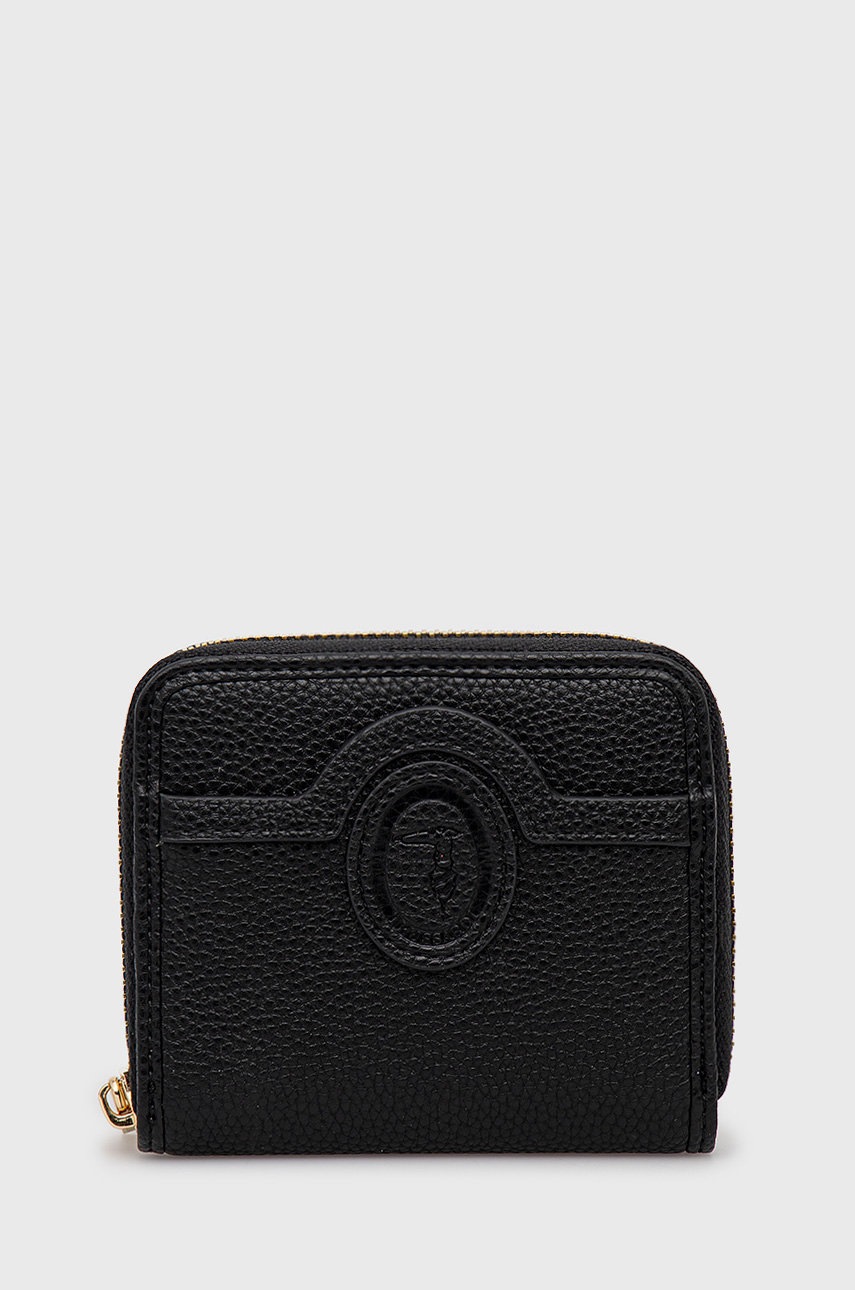 

Портфейл Trussardi дамски в черно, Черен