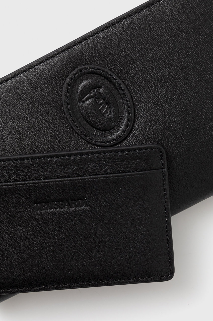 

Гаманець та чохол для карток Trussardi жіночий колір чорний