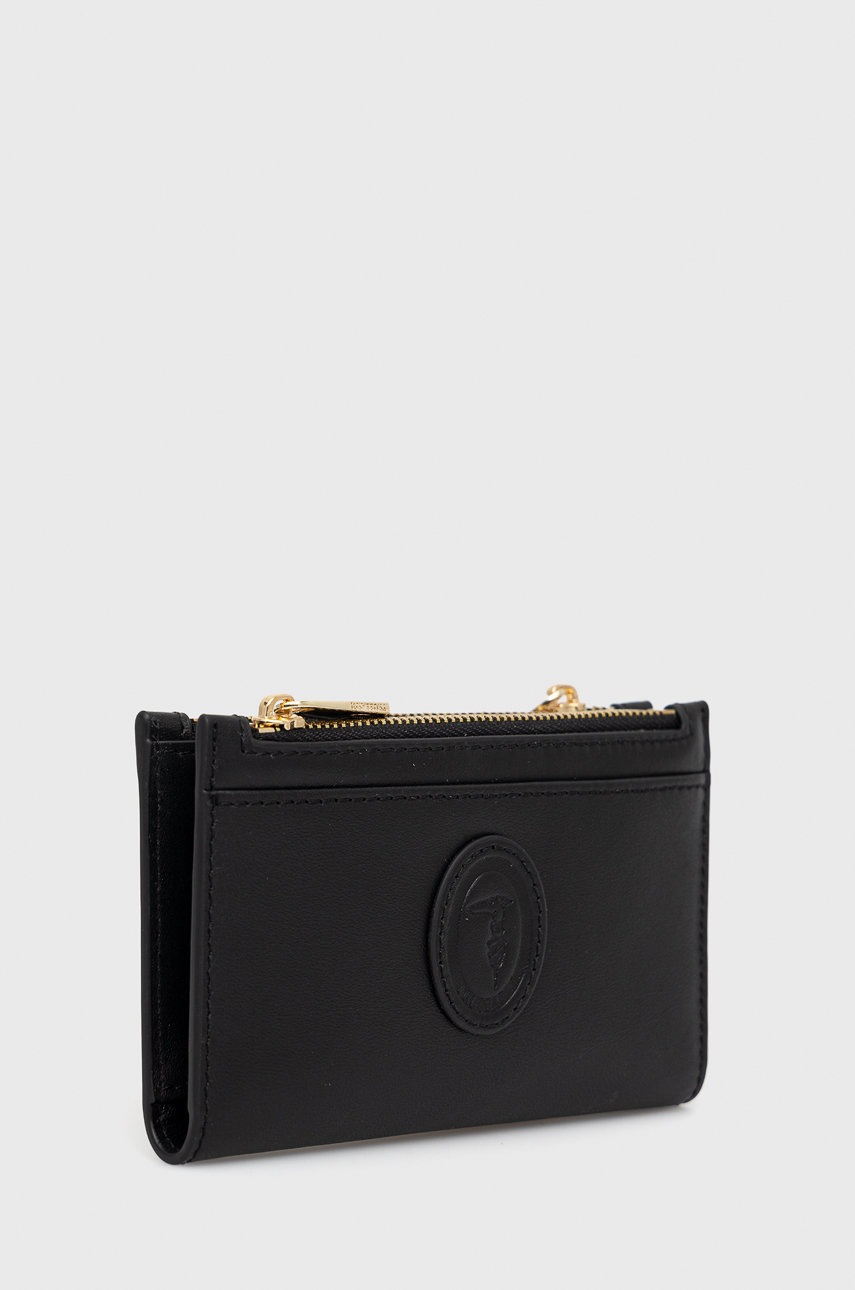 

Кожаный кошелек Trussardi женский цвет чёрный