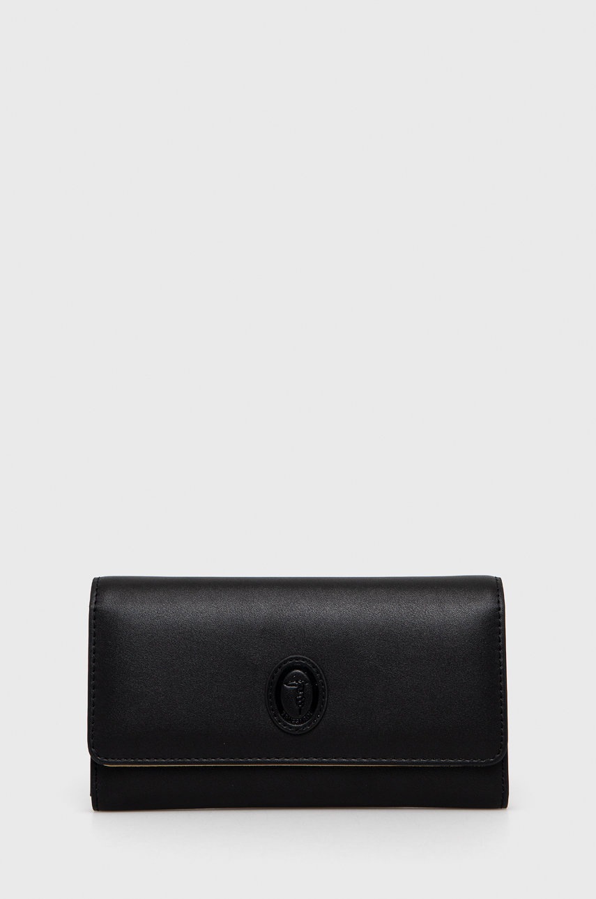 

Портфейл Trussardi дамски в черно, Черен