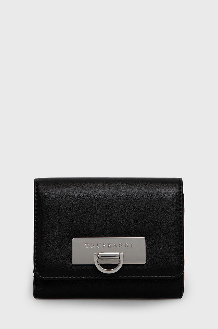 

Портфейл Trussardi дамски в черно, Черен