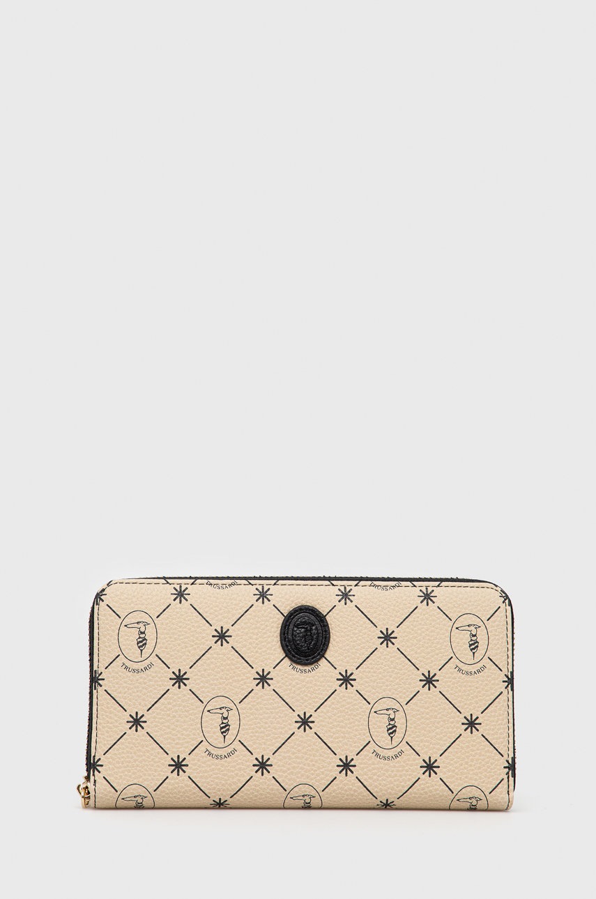 

Портфейл Trussardi дамски в бежово, Бежов