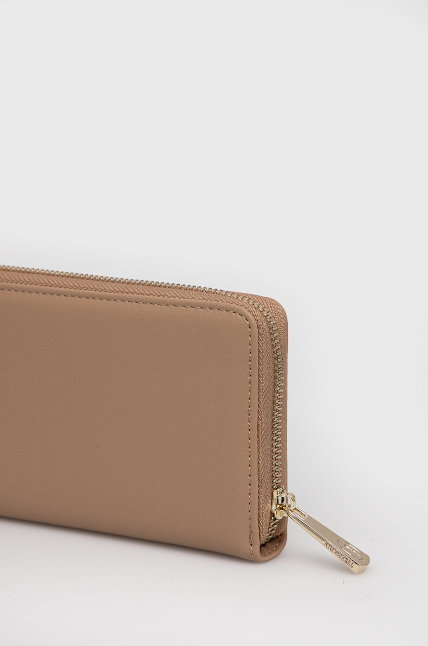 

Гаманець Trussardi жіночий колір бежевий