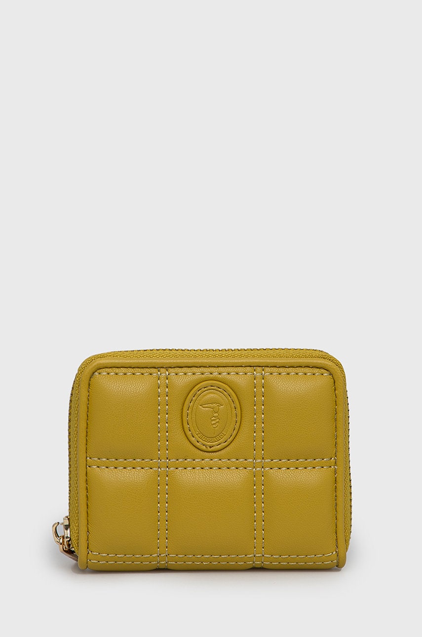 Trussardi portofel femei, culoarea verde