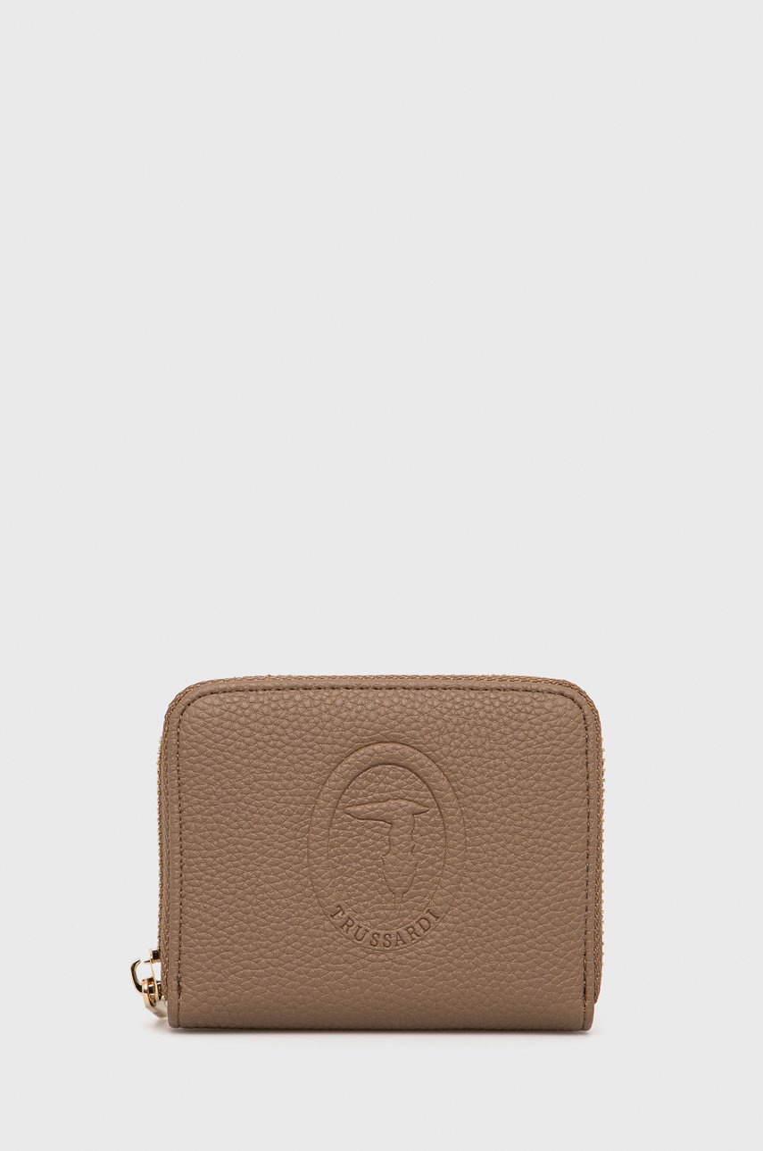 

Портфейл Trussardi дамски в кафяво, Кафяв
